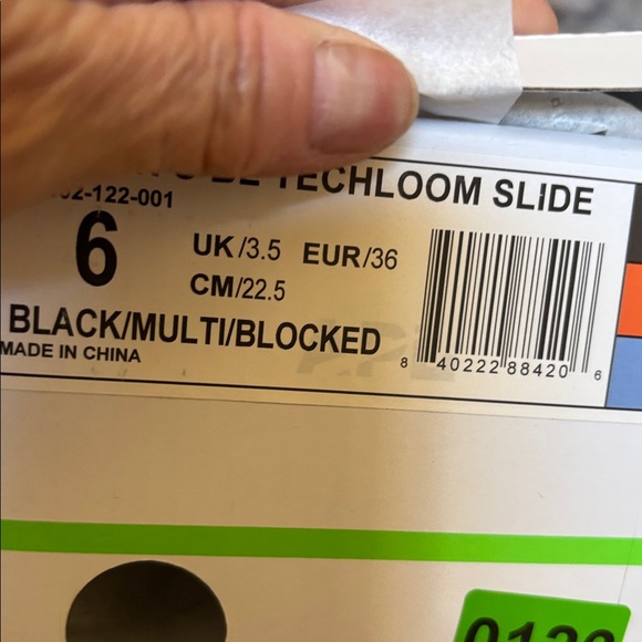 APL TechLoom Knit Sport Slides Black Multicolor Big Logo comfy Sandals NIB 6 - Picture 10 of 11